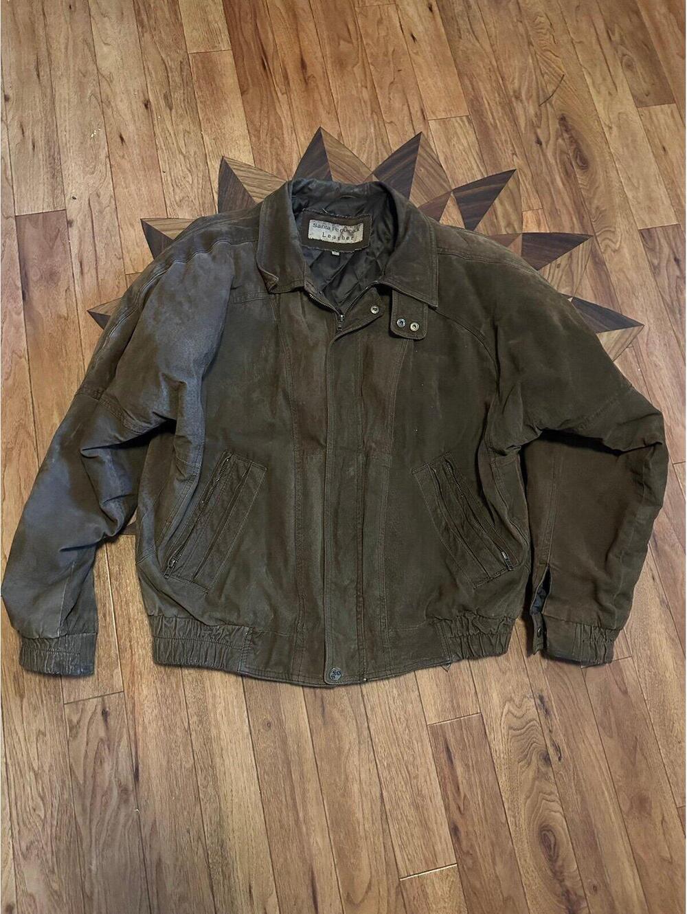 Santa Fe Outback Leather Coat Size Mens  XL